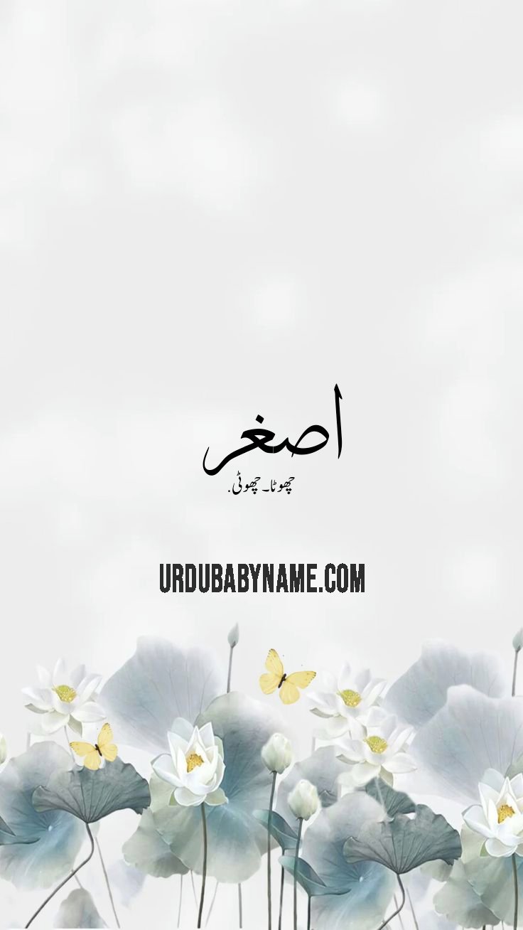 Asghar name meaning in urdu