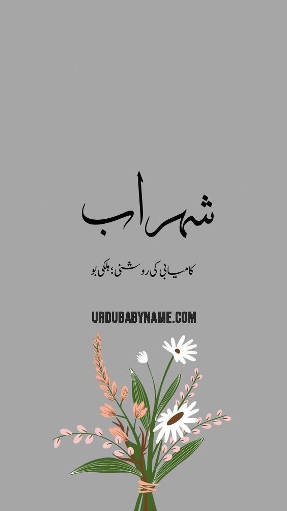 Shohrab name meaning in urdu