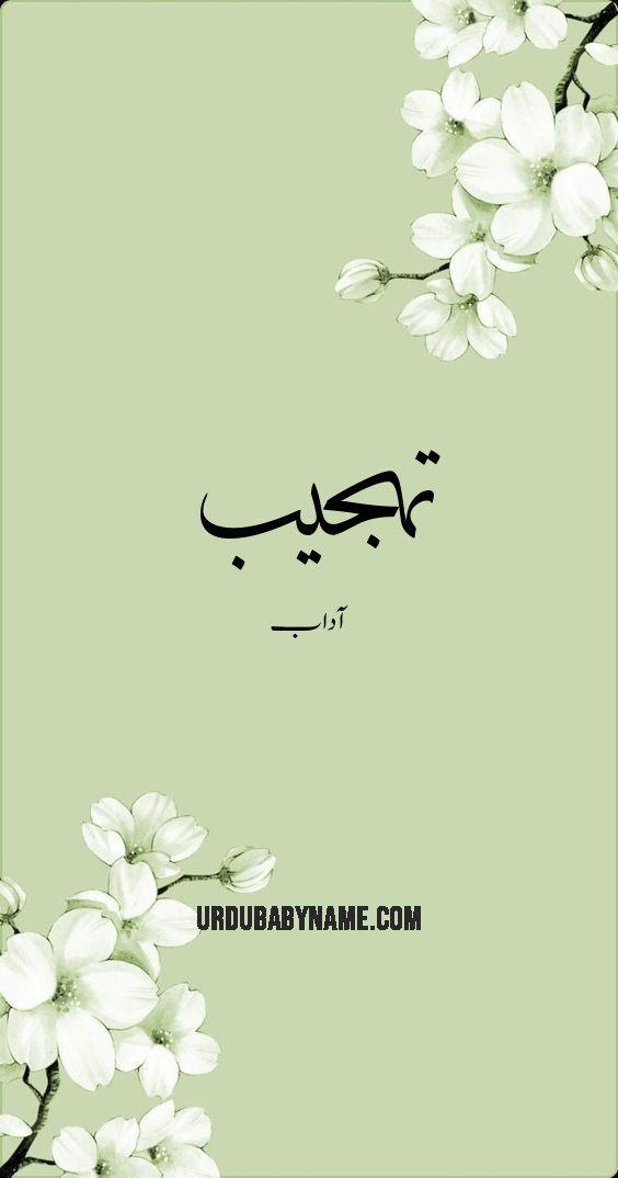 Tahjeeb name meaning in urdu