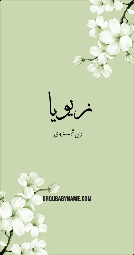 Zewya name meaning in urdu