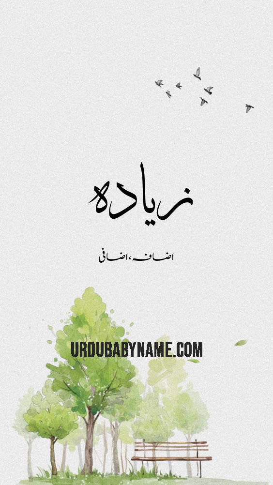 Ziyaadah name meaning in urdu